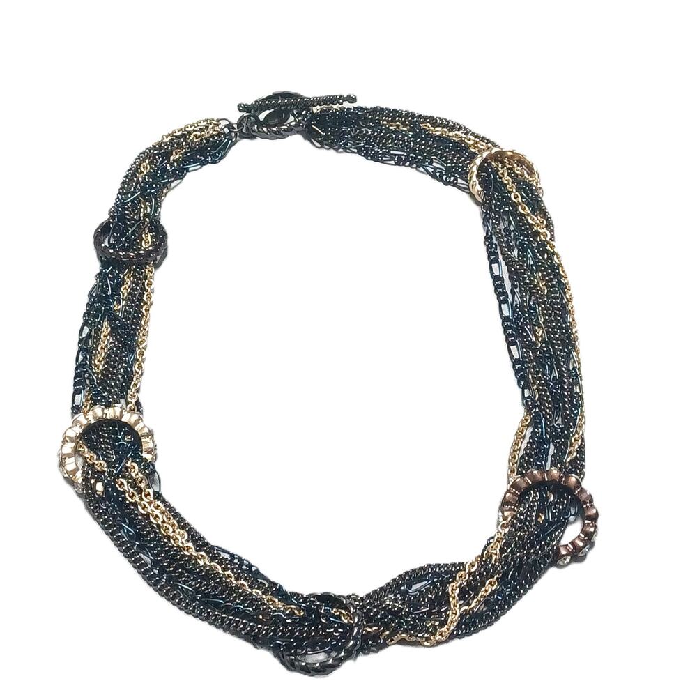 Vintage Cookie Lee Multistrand Chain Necklace